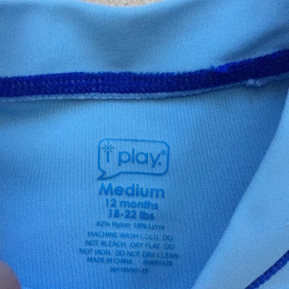 I Play Boys Rash Guard and Turtle Swim Trunks - Picture 3 of 8